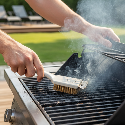 Pulizia BBQ in azione