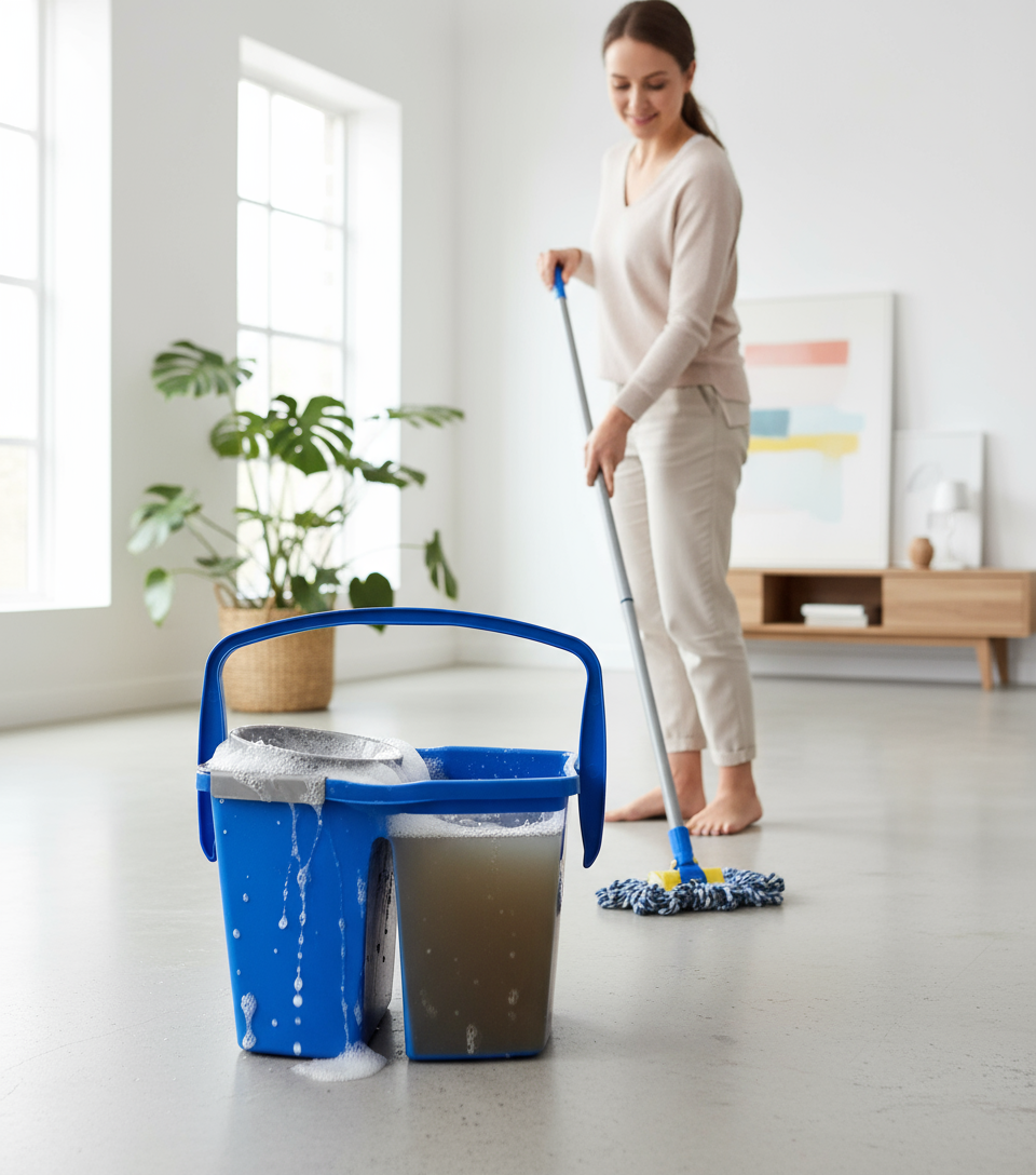 Secchio doppia vasca in uso - Lifestyle domestico