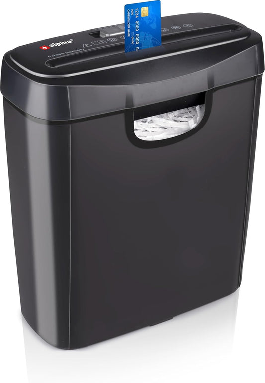 Distruggi Documenti Professionale 190W - Trituratore Carte e Carte di Credito con Protezione Surriscaldamento