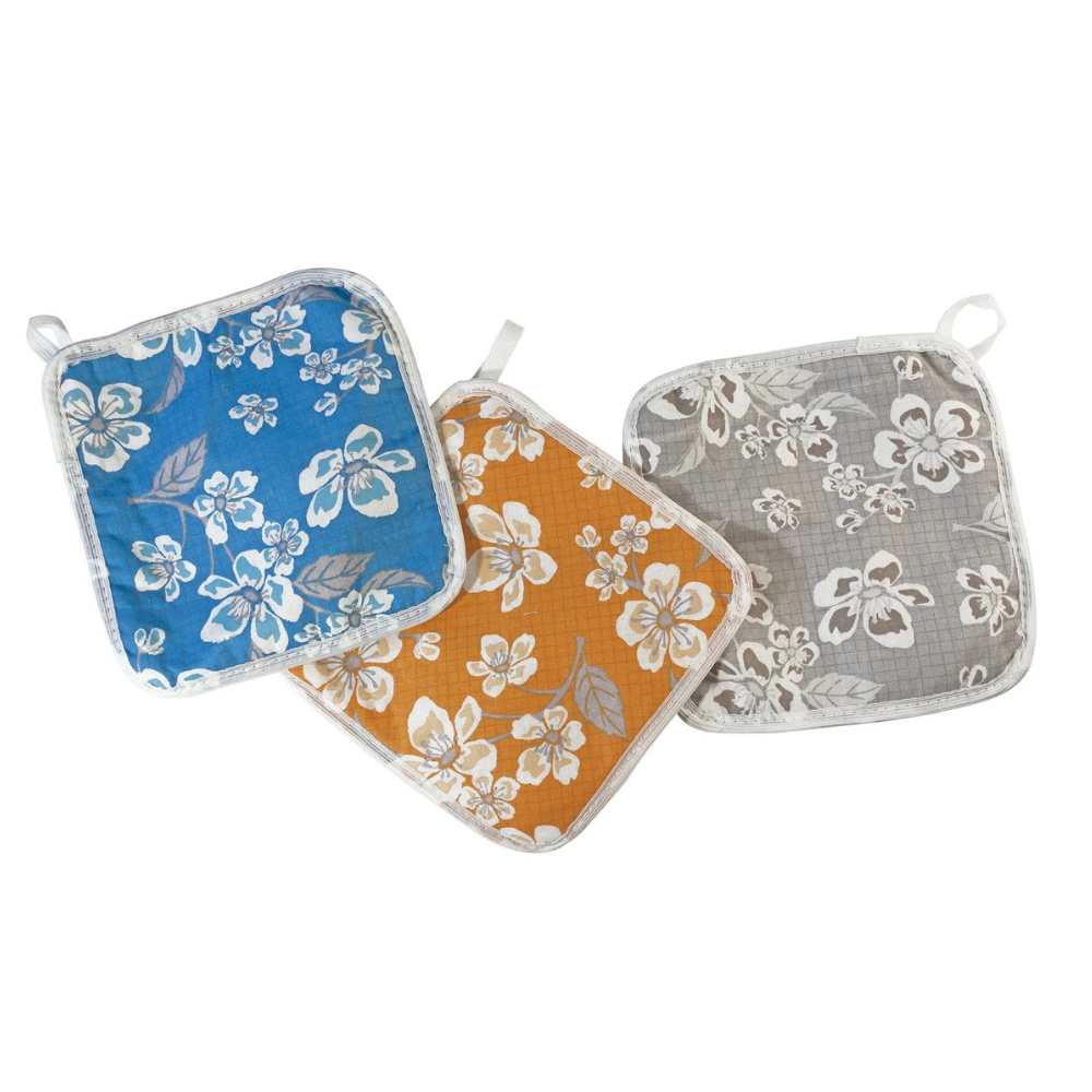 Maniques en coton, lot de 2, satin