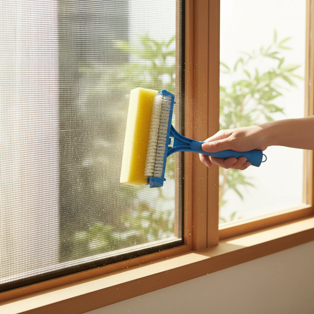 Mosquito Net Brush with Sponge and Roller