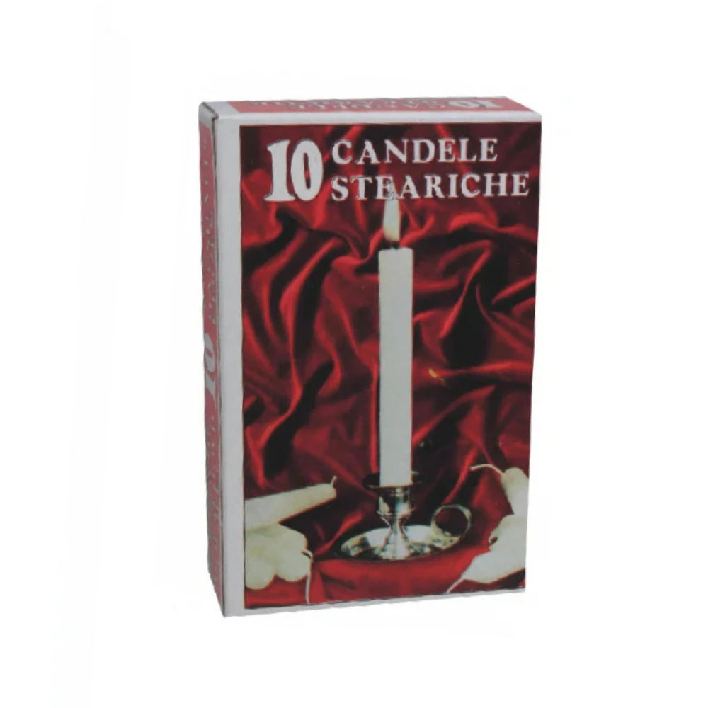 Candele Steariche Bianche Premium - H cm 15