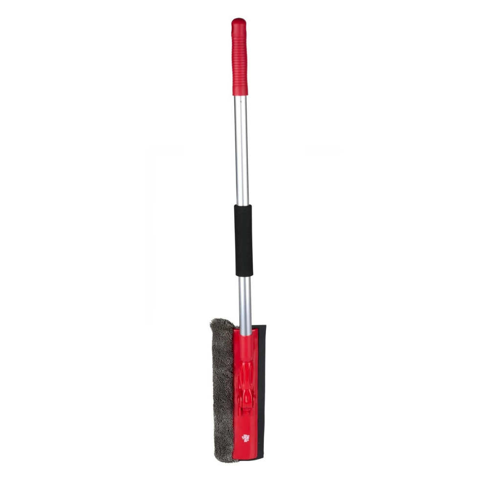 Lavavetri 2in1 con Microfibra e Raschietto | Manico Telescopico 68–116 cm | Finestre, Specchi, Docce