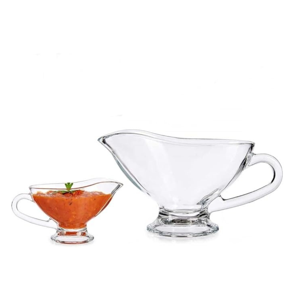 Salsiera in Vetro Set 2 Pz – da 300 ml, Antiaderente