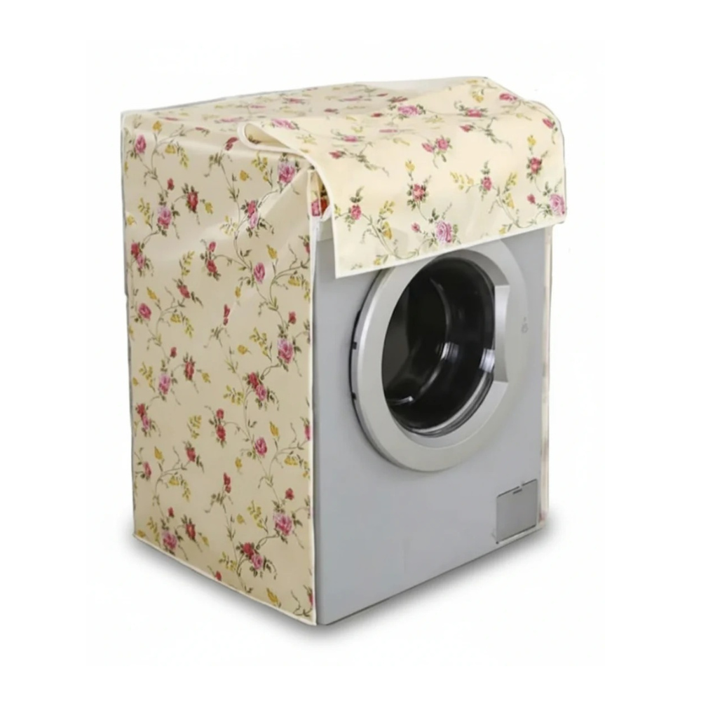 Fercasashop® - PVC washing machine cover with zippers, plush bottom, random colors and patterns