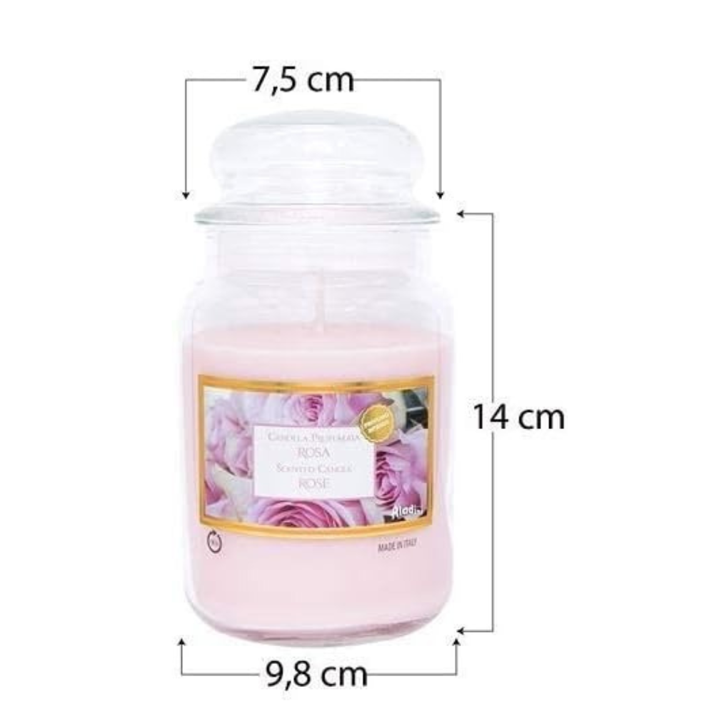 Candela Profumata Giara Vetro 550g Fragranze Naturali