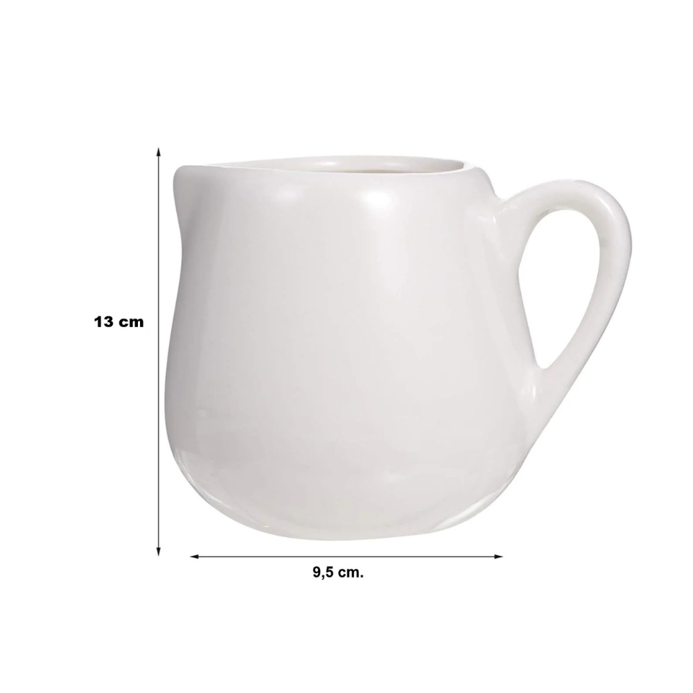 Brocca Latte Porcellana Bianca Set 2 Pz – 13x9,5 cm