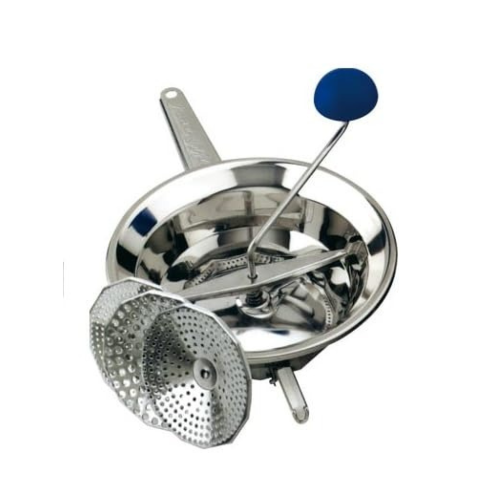 FERCASASHOP® - Professional Stainless Steel Vegetable Mill, 20 cm in diameter, with 3 Stainless Steel Discs included - Manual vegetable mill for purees, pulps, and tomato puree