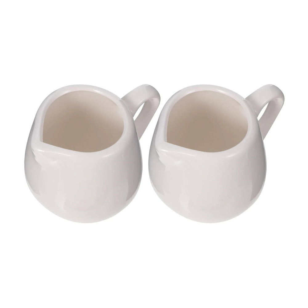 Brocca Latte Porcellana Bianca Set 2 Pz – 13x9,5 cm