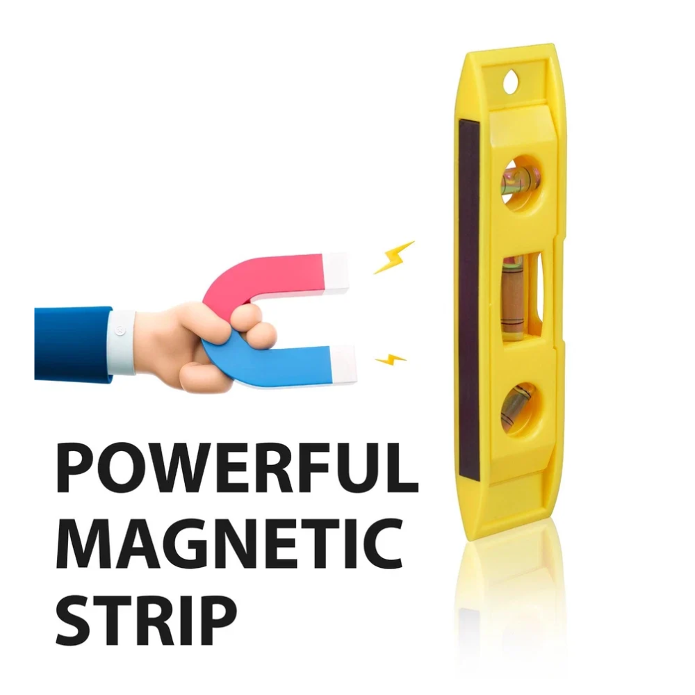 Livella Magnetica Tool-Lab 15 cm – 3 Bolle, Uso a Mani Libere