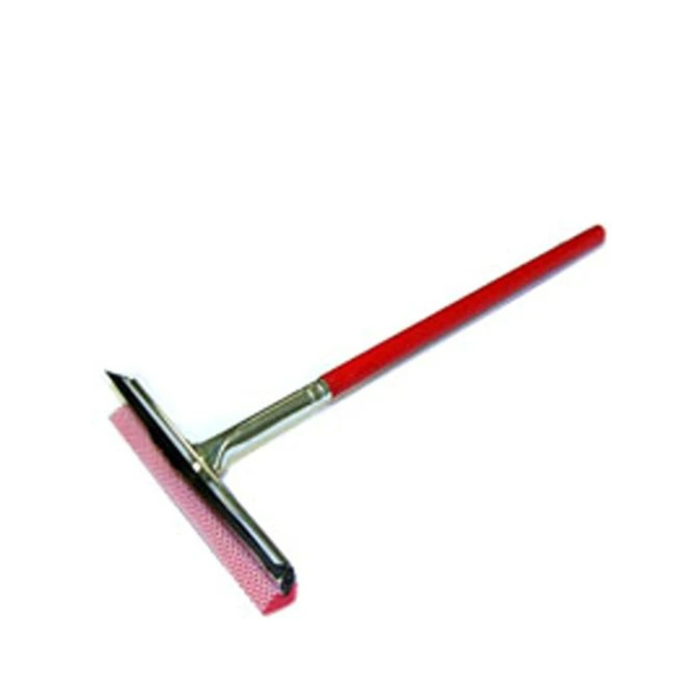 Lavavetro Professionale 30cm con Spugna Retinata e Manico in Legno 40cm
