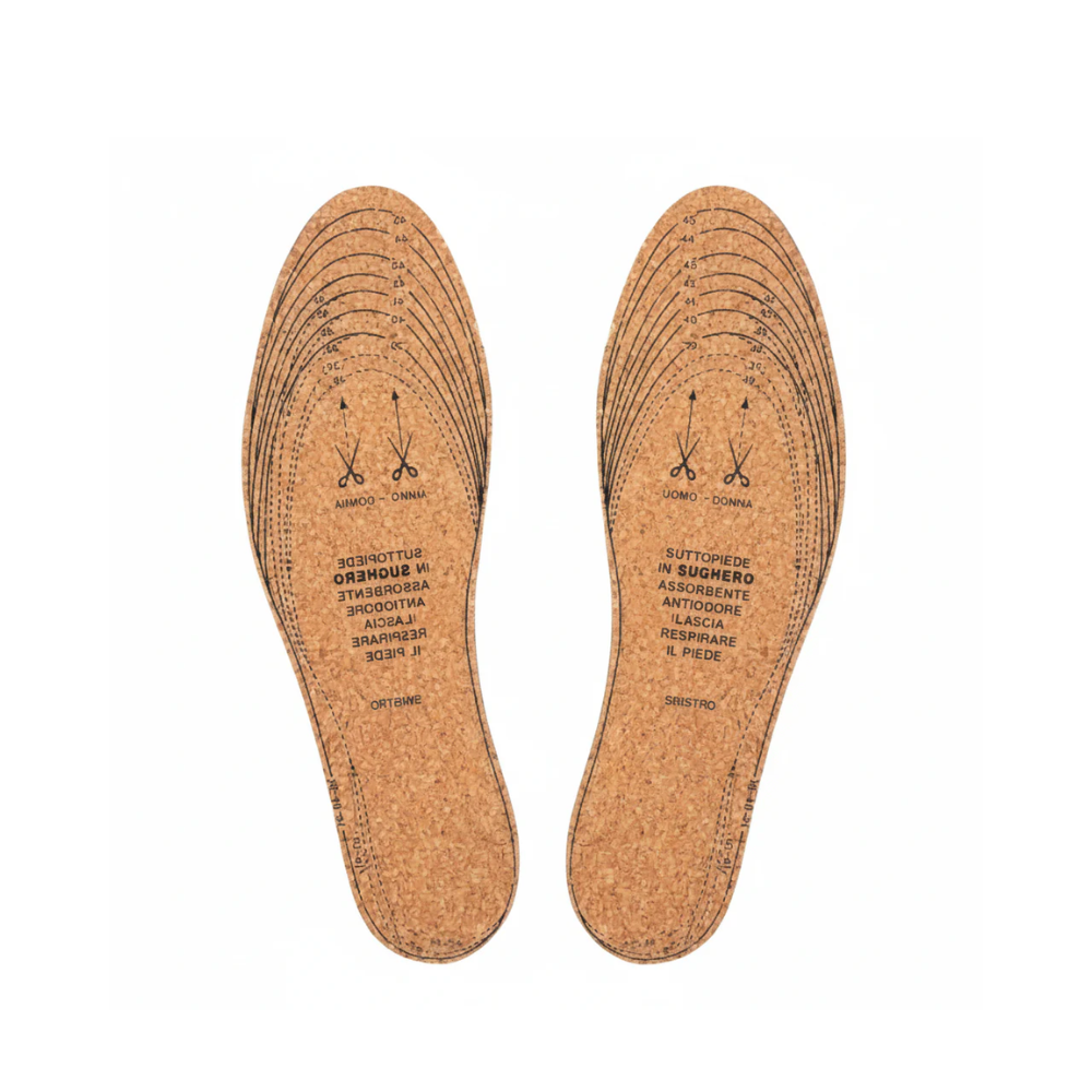 Solette in Sughero Naturale e Cotone – Antiodore, Taglie 36-45 | Made in Italy