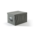 Scatola Custodia Tnt, Tessuto, Cenere, 30.0x40.0x25.0 Cm