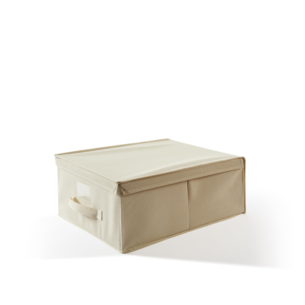 Scatola Custodia Tnt, Tessuto, Ecru, 36.0x48.0x19.0 Cm