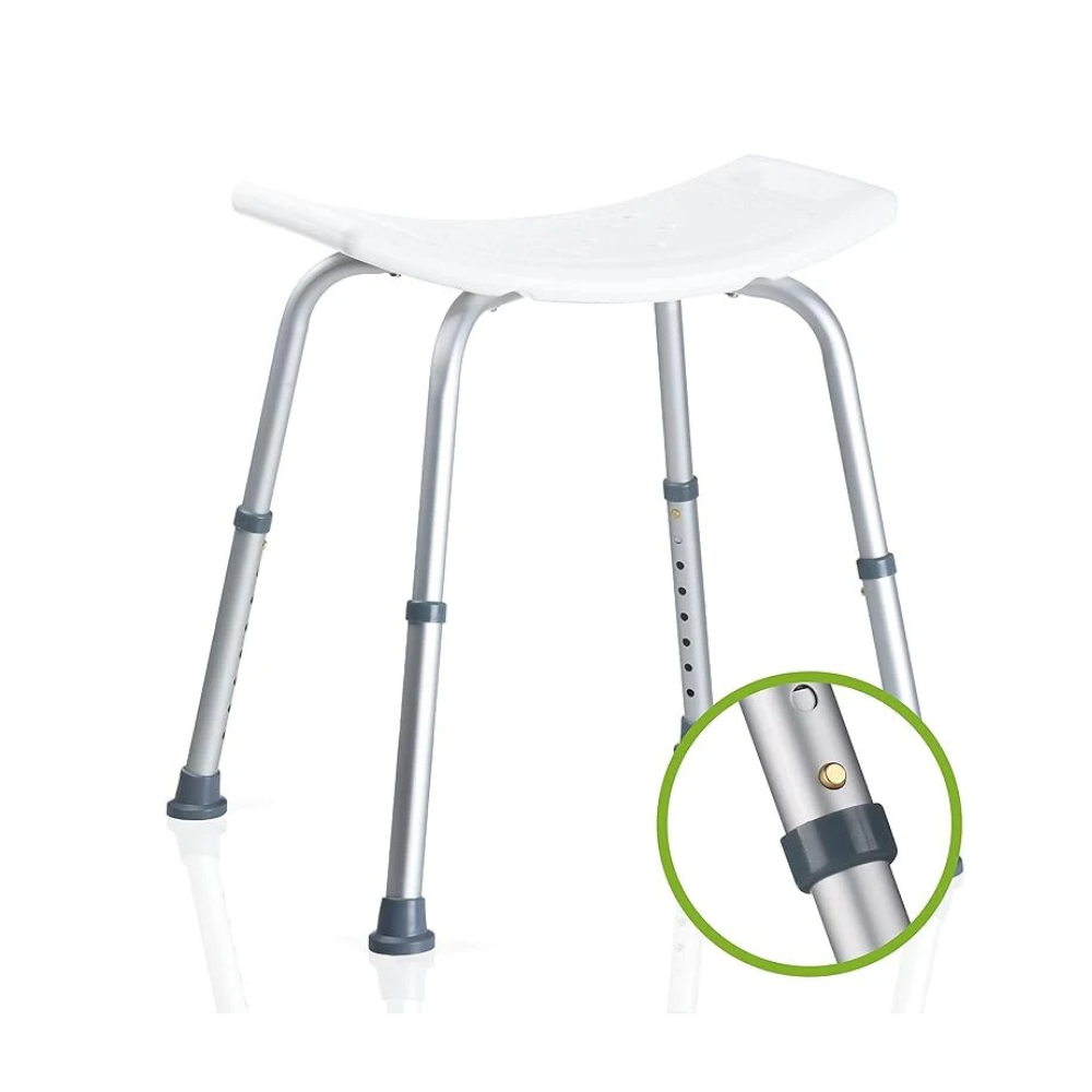 Sgabello da Doccia Regolabile Antiscivolo – Portata 150 kg