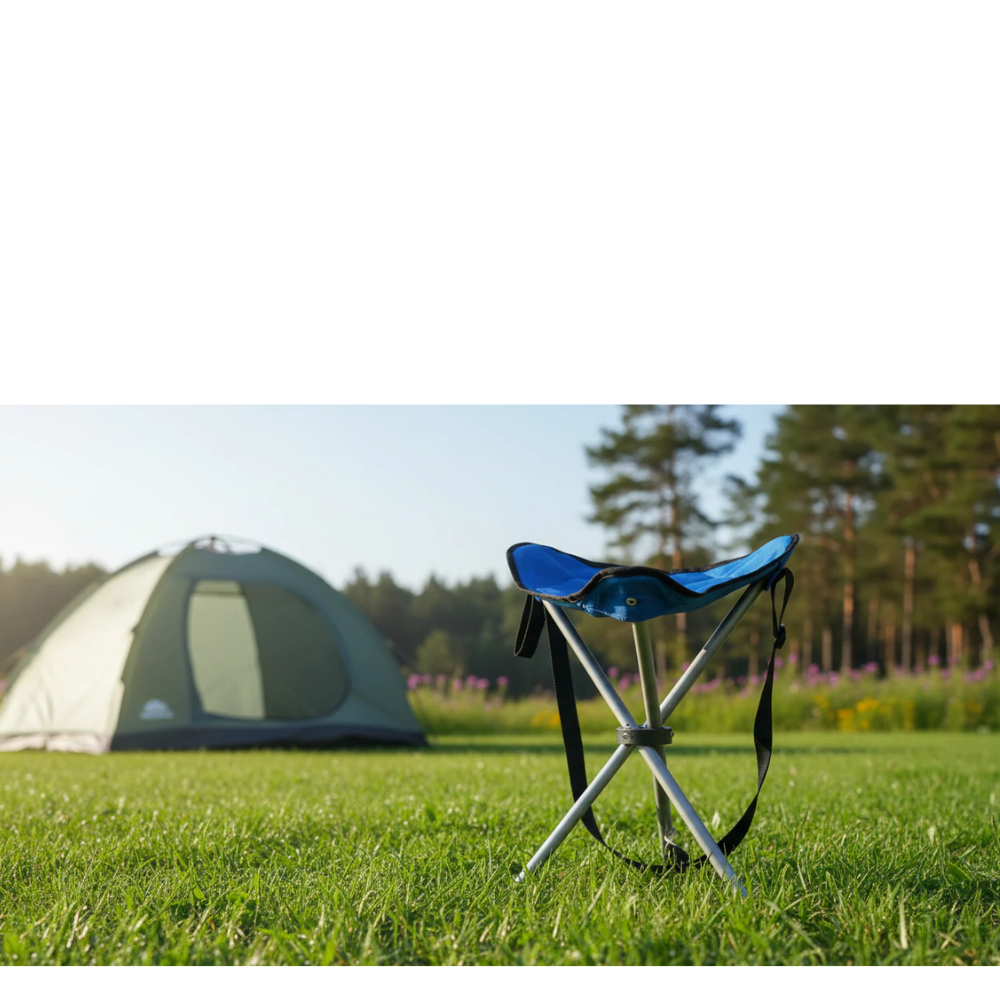 Sgabello Pieghevole Campeggio 31x50cm | Treppiede Outdoor