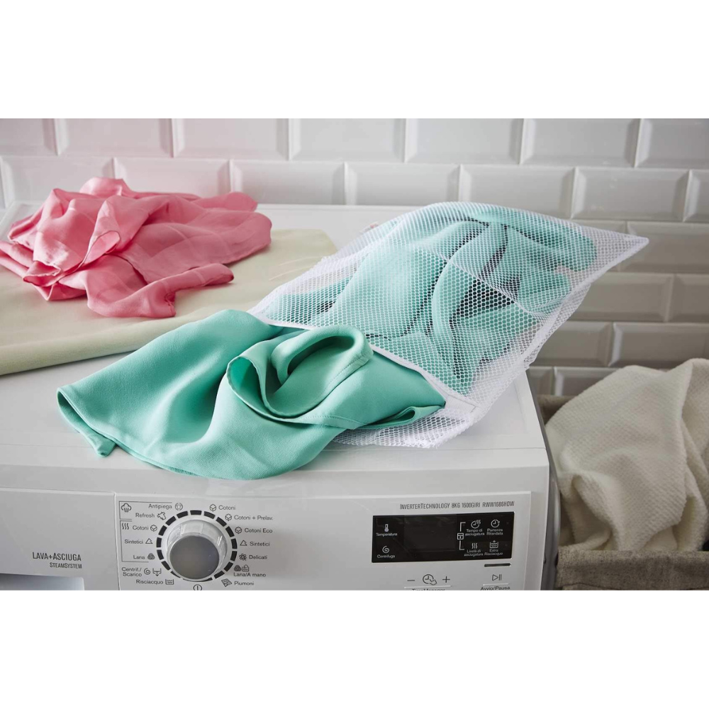 Mesh Laundry Bag, White, 30 x 50 cm