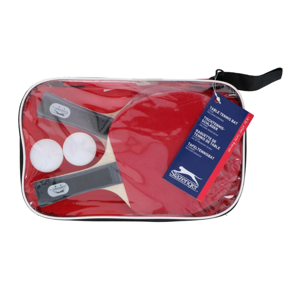 Set Ping Pong Slazenger Fun 5 Pezzi | 2 Racchette + 2 Palline + Borsa | Qualità 2 Stelle