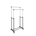 Stand Appendiabiti Telescopico 90-160cm Ruote Acciaio Doppio