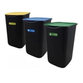 FERCASASHOP® | Set of Separate Waste Bins, Indoor and Outdoor Bins and Trashes for Practical and Organized Waste Separation (Basic || 3 Bins)