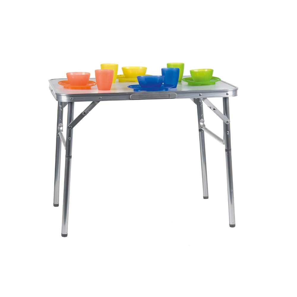 Aluminum Klapptisch Campingtisch 75x55cm Gartentisch Beistelltisch Falttisch Picknicktisch Alutisch faltbar und höhenverstellbar