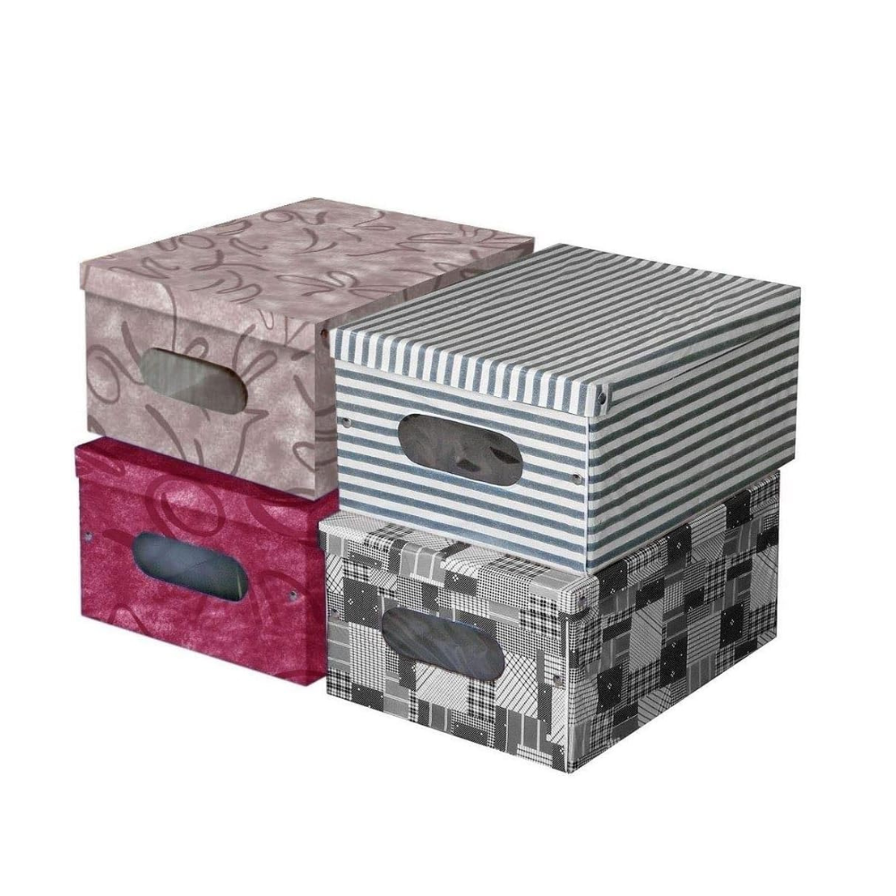 3 Scatole Organizer Armadio 50x40x25cm Sottoletto Vestiti