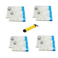 Sacs de rangement sous vide pour vêtements, couettes, couvertures, oreillers et linge de maison, lot de 2 (1 XXL 130 x 74 cm + 1 L 86 x 50 cm) avec pompe manuelle offerte