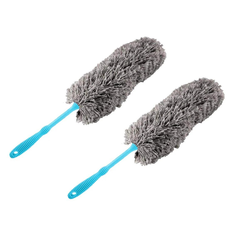 Feather Duster, Microfiber Duster, Feather Duster for Home, Car, Air Conditioner, Dust Brush, Shutter Brush, (Color: Gray)