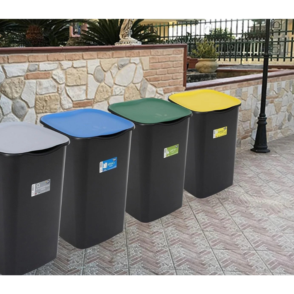Pattumiera In ppl Raccolta Differenziata 50 Lt. 4 Colori