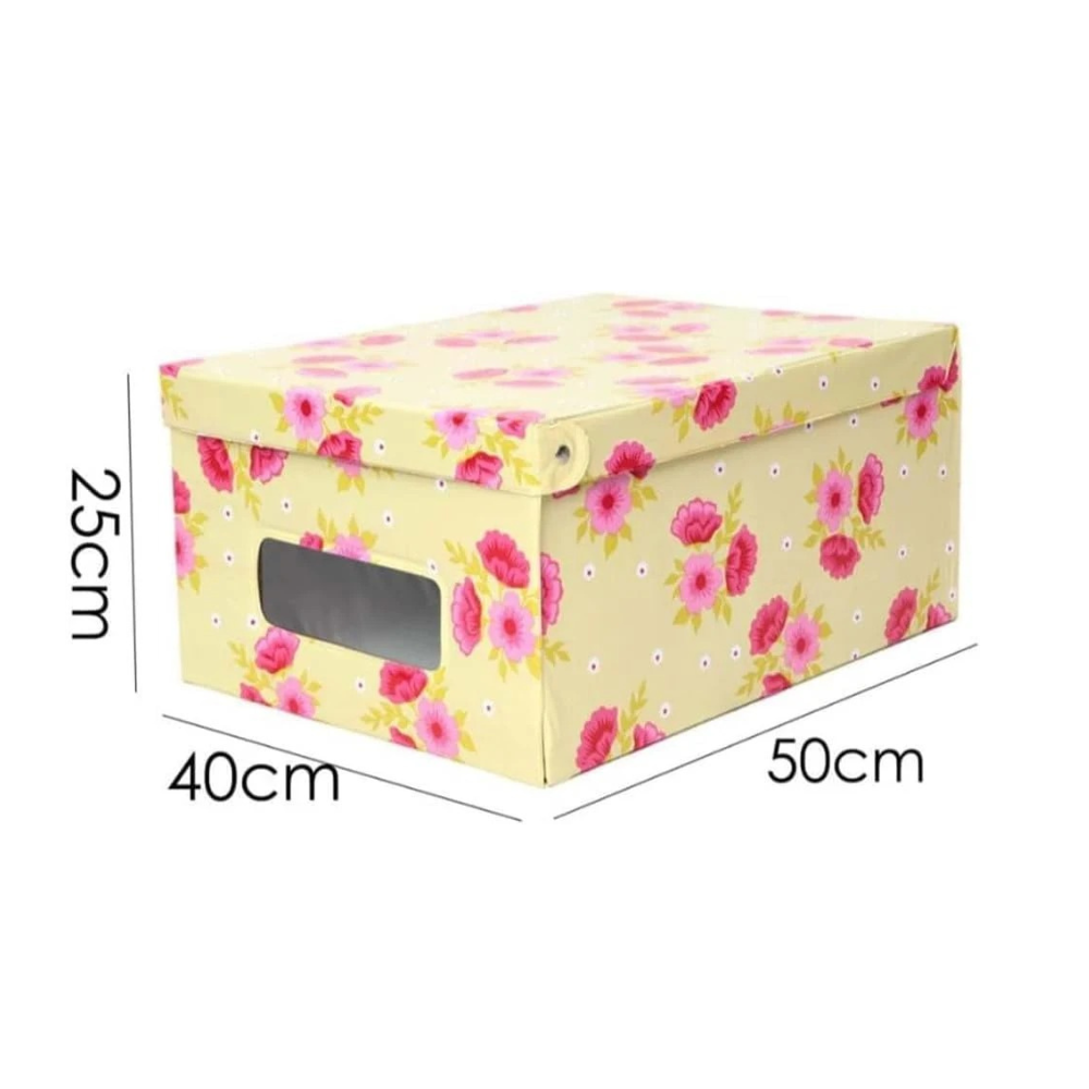 3 Scatole Organizer Armadio 50x40x25cm Sottoletto Vestiti