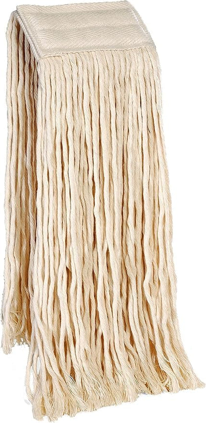 Set Mop Professionale Cotone 400g - 2 Ricambi + Manico Alluminio 140cm + Pinza - Lavapavimenti