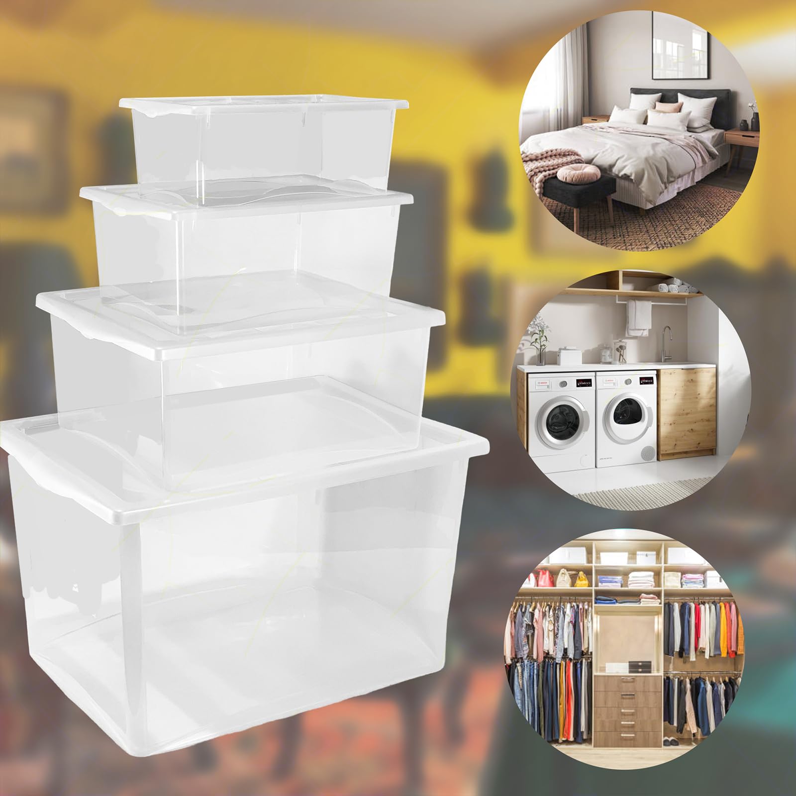 Contenitore Box Multicolor 35x25x15 cm  - Organizer Plastica Resistente