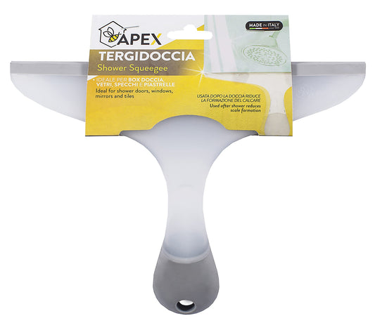 Tergidoccia Professionale Apex 25cm Antigraffio - Impugnatura Ergonomica per Box Doccia Vetri Specchi
