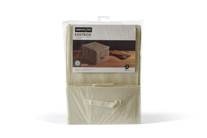 Scatola Custodia Tnt, Tessuto, Ecru, 36.0x48.0x19.0 Cm