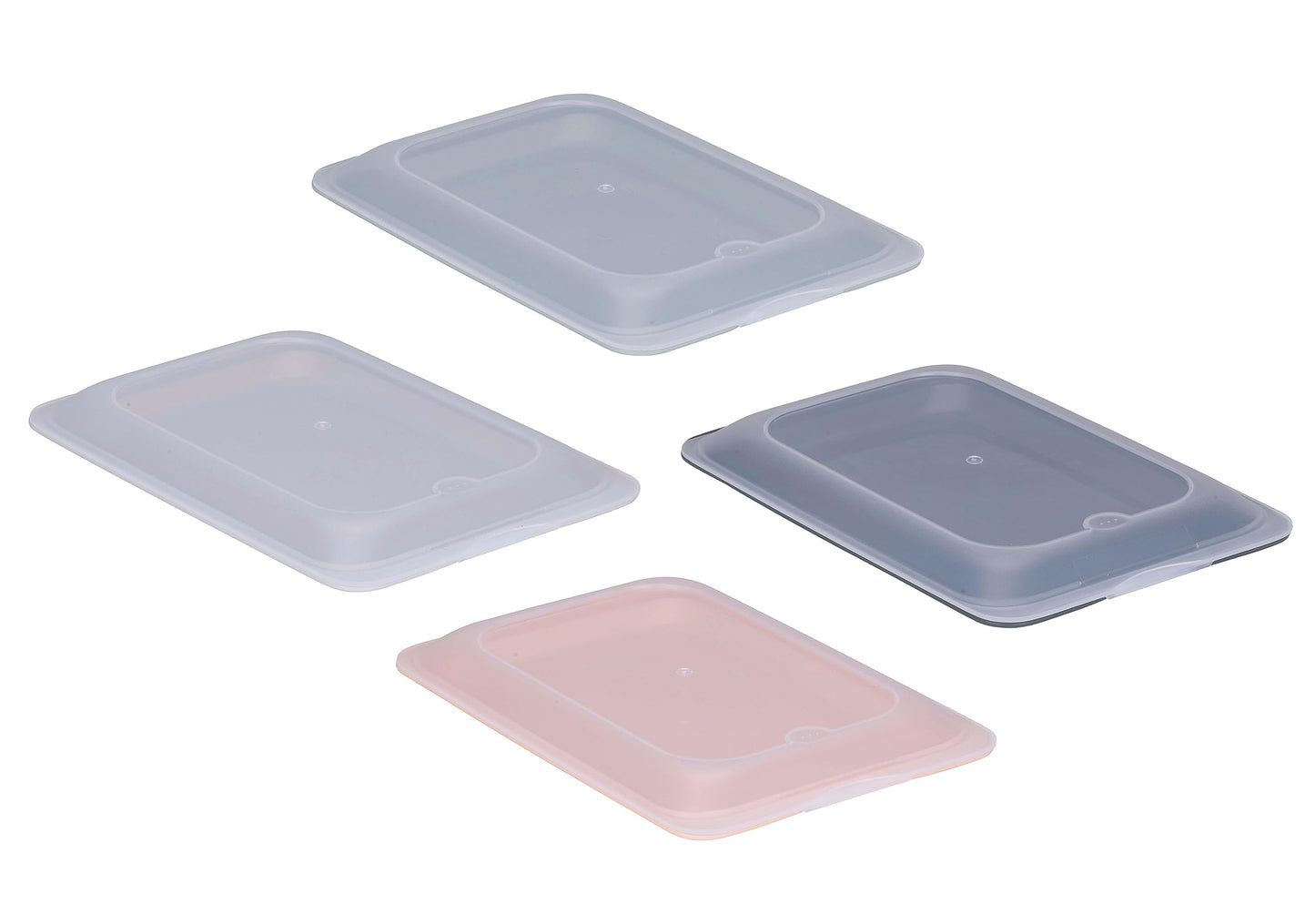 Set 4 Contenitori Salumi e Formaggi 25x17cm - Porta Affettati Impilabili Frigorifero - Lavastoviglie