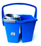 Double-basin bucket with 14-litre wringer. 2 x 7-litre tubs.