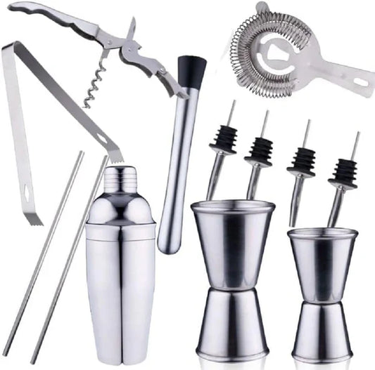 Cocktail Shaker  Set da complet 14 pezzi acciaio inox