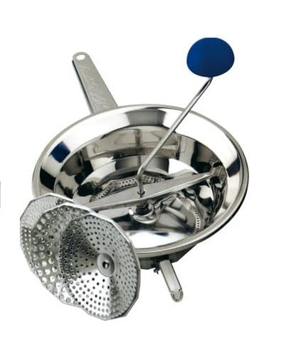 Passaverdure Professionale Inox diam. 20 cm con 3 Dischi in Acciaio Inossidabile inclusi-Passaverdure manuale per pure',polpe e passato di pomodoro