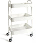 Perfect Plus Metal Laundry/Kitchen Cart with Wheels Coll. Lino - White
