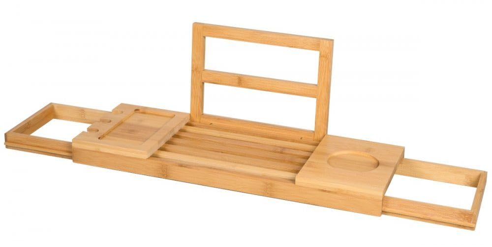 Vassoio Vasca da Bagno in Bambù Regolabile 50-92cm - Alpina Luxury Spa