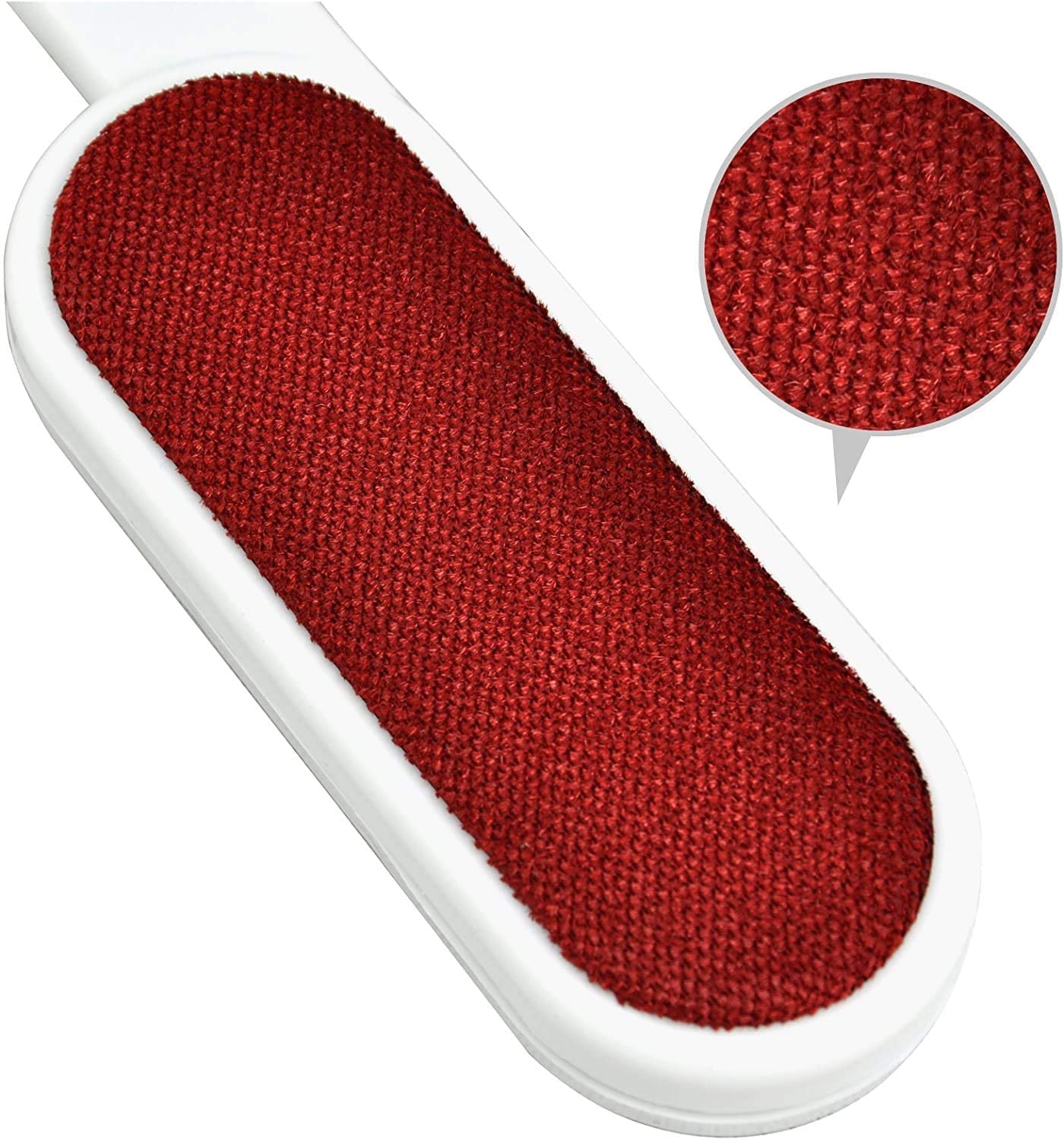 SET OF 2 DOUBLE-DIRECTION VELVET BRUSHES FOR FABRICS, IN WHITE PLASTIC