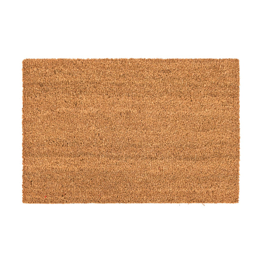 Velcoc - Raw Coconut Fiber Indoor Doormat, Rug with Non-Slip PVC Backing, Sturdy and Durable, High Absorbency, 14 mm Thick, Beige Color