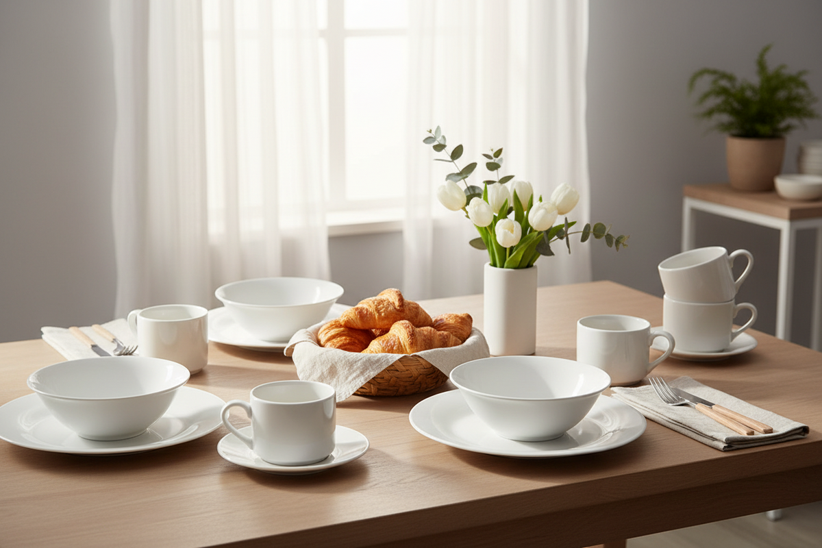 Set 16 Piatti Colazione 4 Persone Terracotta Lavastoviglie
