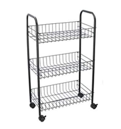 Carrello Cucina 3 Ripiani con Ruote - Portafrutta Salvaspazio 41x26x64cm