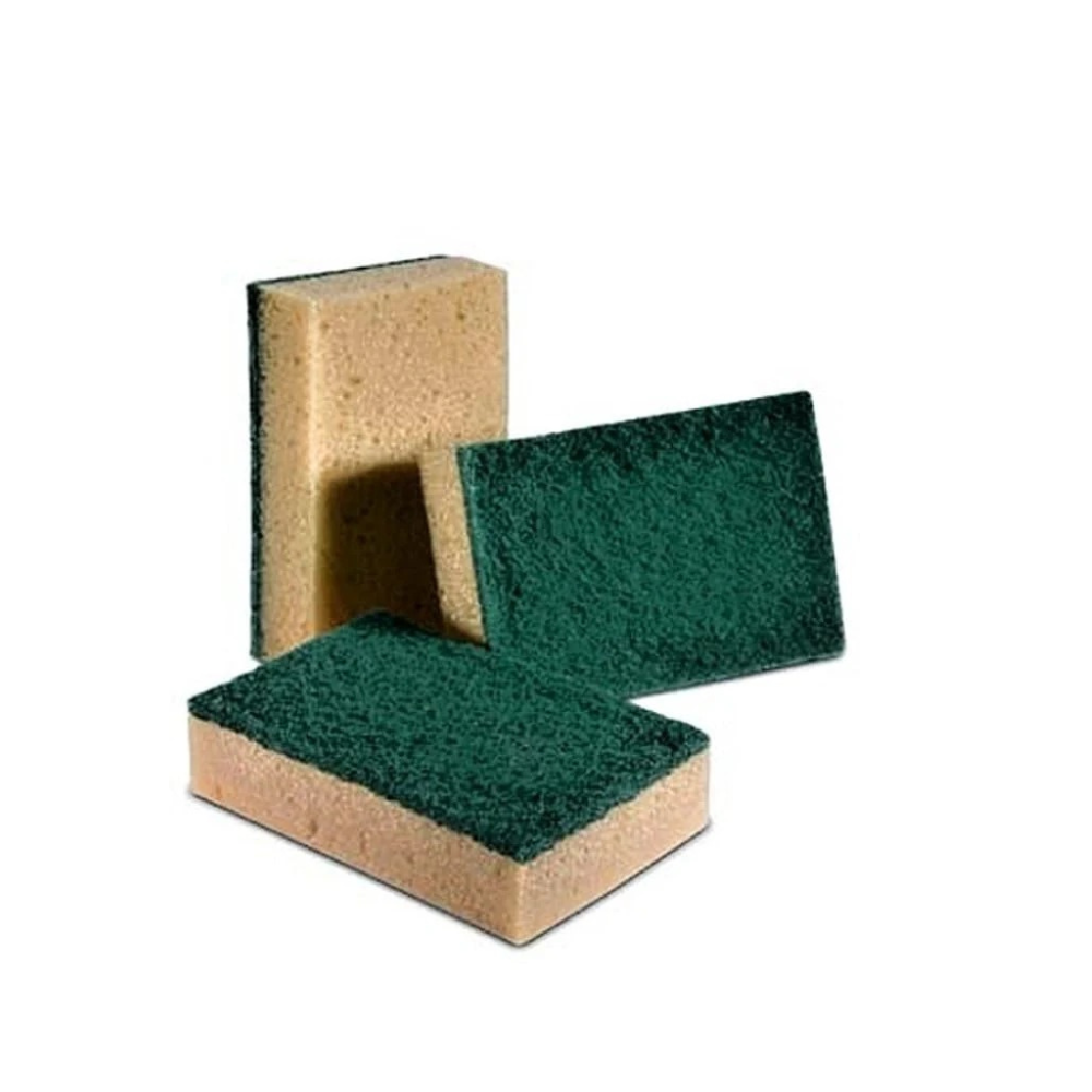 10 Spugne Abrasive Professionali 90x140mm Tabacco