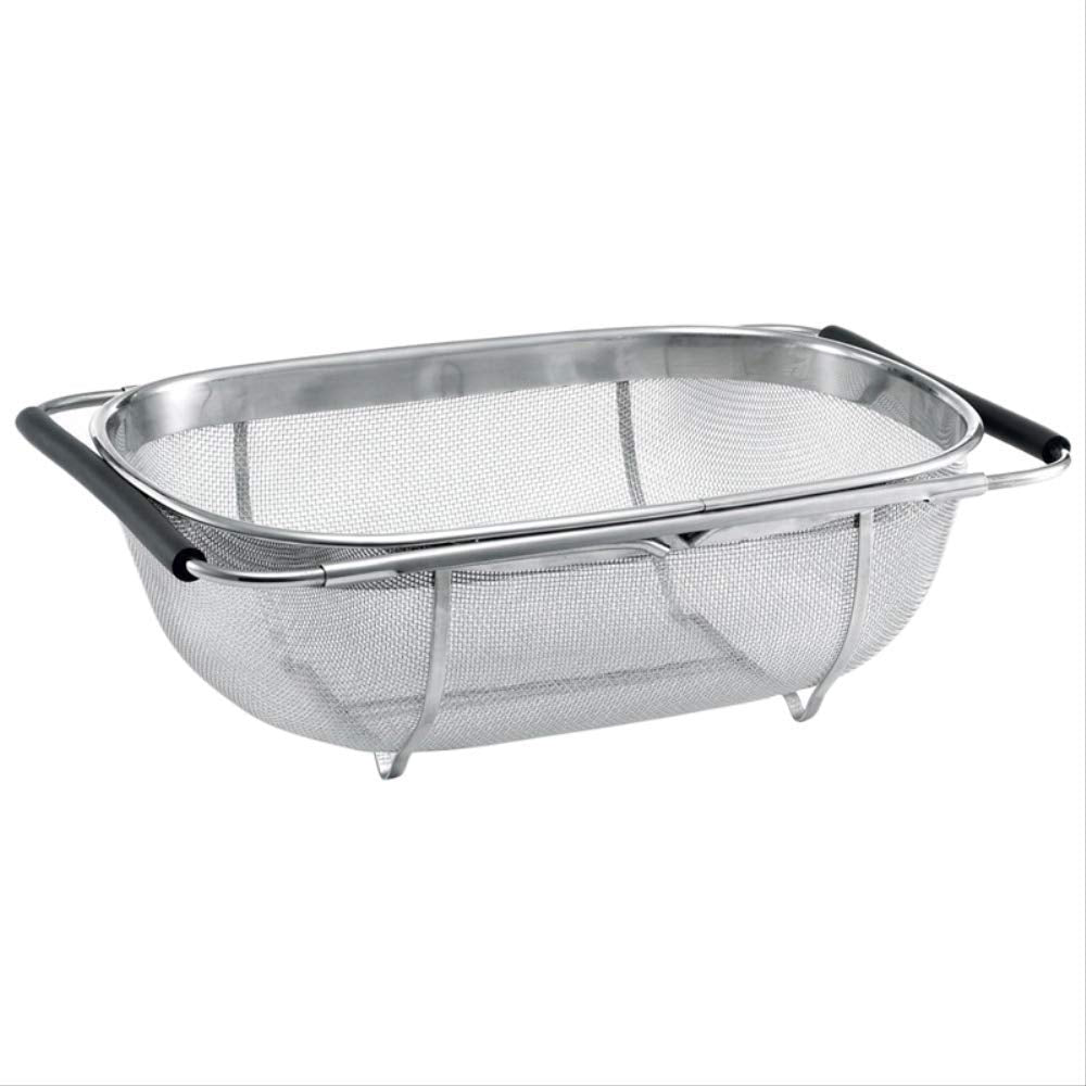 Scolapasta estensibile in acciaio inox a forma di ciotola scolapiatti da cucina per frutta e verdura