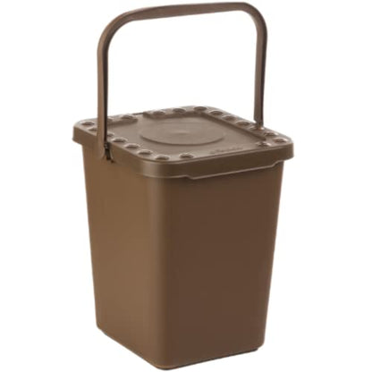 Ecoplast Pattumiera per Raccolta Differenziata, Apertura a Libro, Flessibile e Indeformabile, Resiste a tutte le Temperature, Interno ed Esterno, Oltre 80% Plastica Riciclata, Made in Italy, Marrone