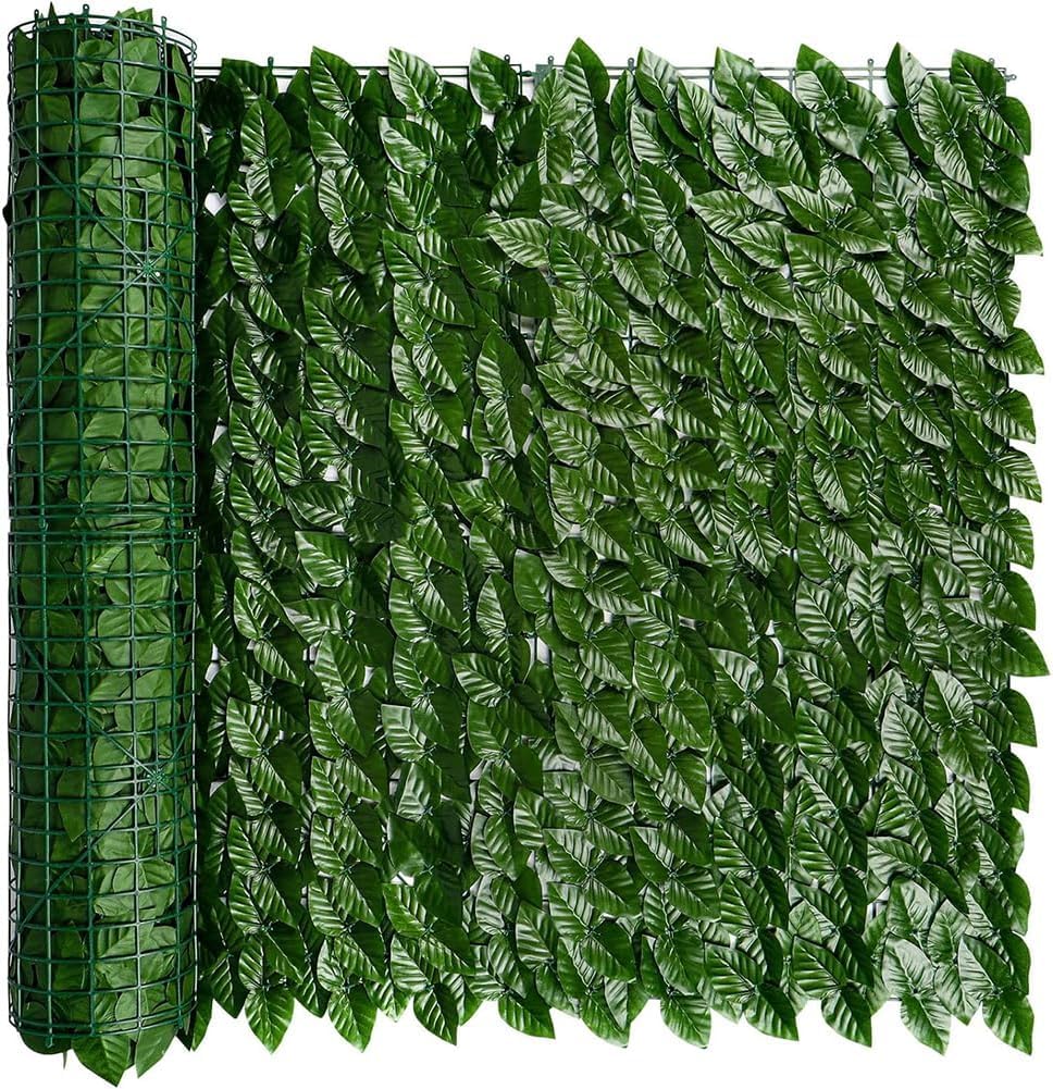 FercasaShop® Artificial Ivy Hedge, 1x3 meters, Dark Green, Privacy Screen for Balcony and Garden