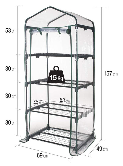 Serra ad Arco VERDELOOK 200x300x200cm - Tunnel da Giardino con Telo Rinforzato PE