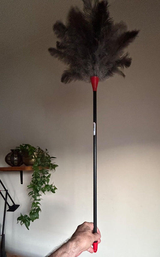 Piumino in Piume Naturali di Struzzo, Lungo 95 cm, Diametro 20 mm - Per la pulizia delle scanalature, per camere, soggiorno, libreria uffici, negozi.